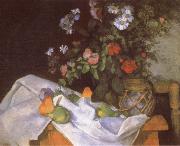 Paul Cezanne Still life with Flowers and Fruit Germany oil painting artist